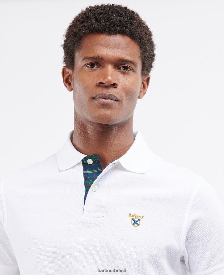 roupas Barbour camisa pólo da sociedade Margarida cinzenta homens NH4442611