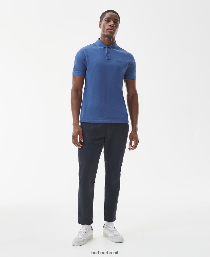 roupas Barbour camisa pólo de tingimento de roupa essencial rosa crepúsculo homens NH4442680