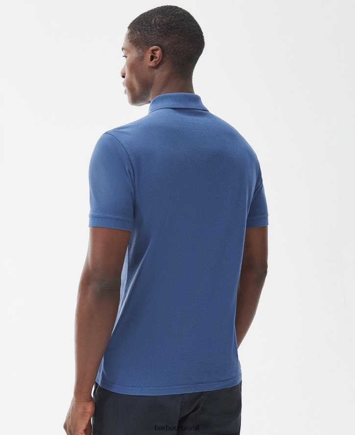 roupas Barbour camisa pólo de tingimento de roupa essencial rosa crepúsculo homens NH4442680