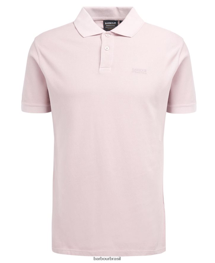 roupas Barbour camisa pólo de tingimento de roupa essencial rosa crepúsculo homens NH4442691