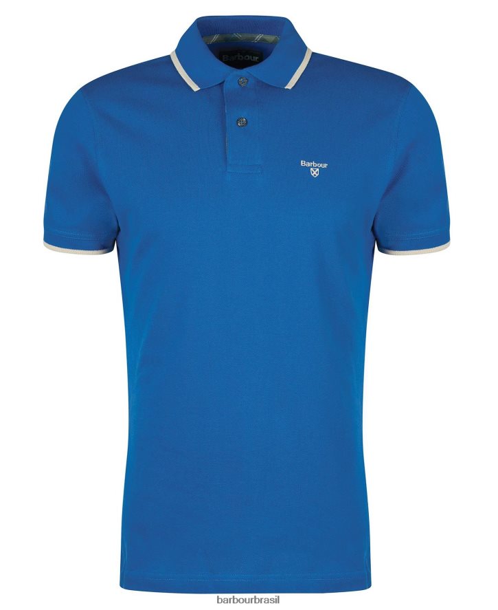 roupas Barbour camisa pólo easington agave verde homens NH4442694