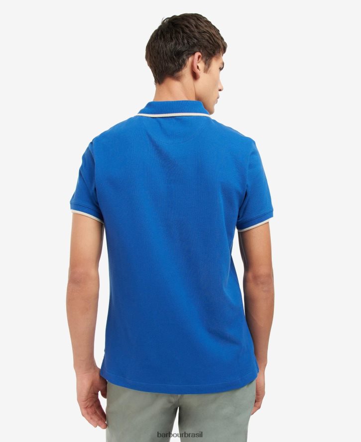 roupas Barbour camisa pólo easington agave verde homens NH4442694