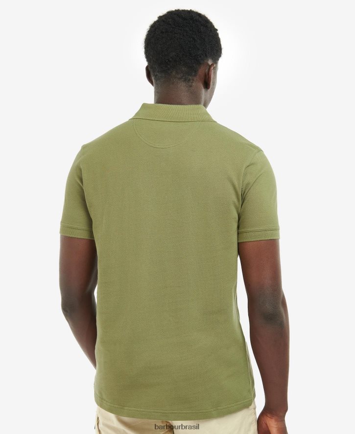 roupas Barbour camisa pólo essencial cardo escuro homens NH4442693
