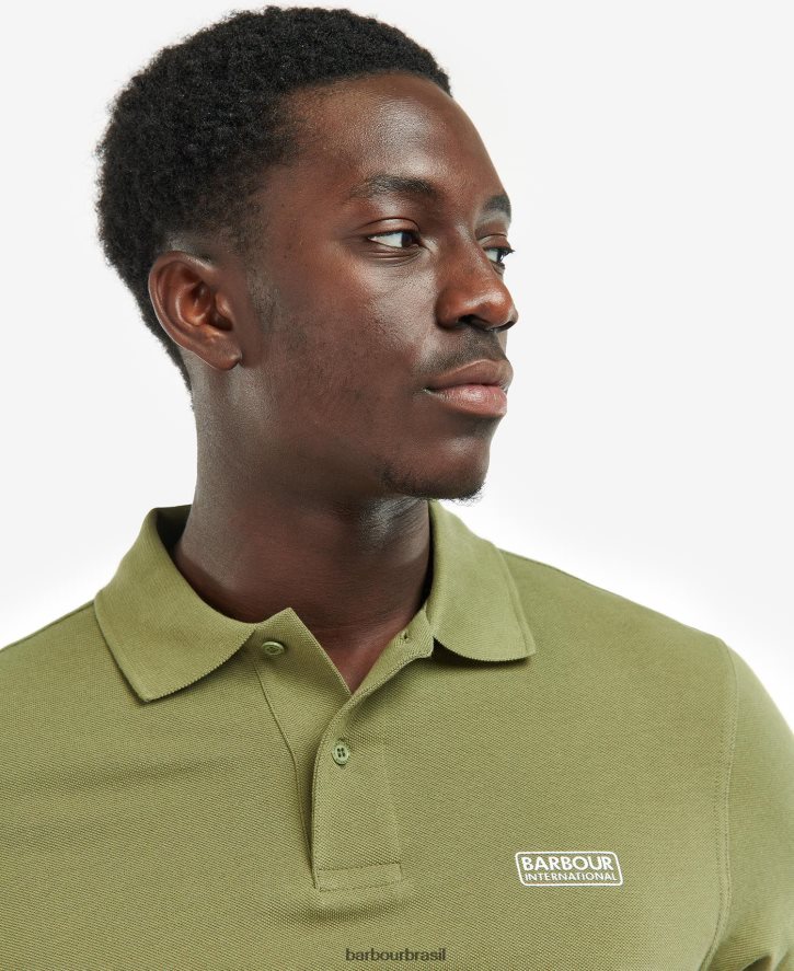 roupas Barbour camisa pólo essencial cardo escuro homens NH4442693
