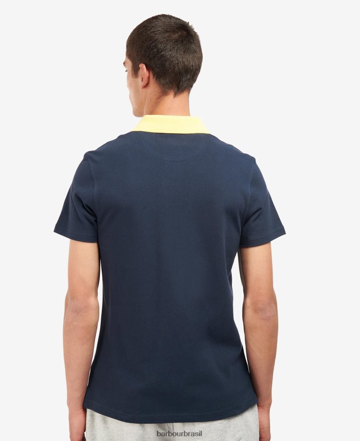 roupas Barbour camisa pólo fundadores marinho clássico homens NH4442630