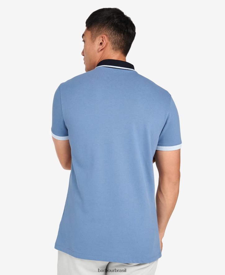 roupas Barbour camisa pólo howall branco clássico homens NH4442661