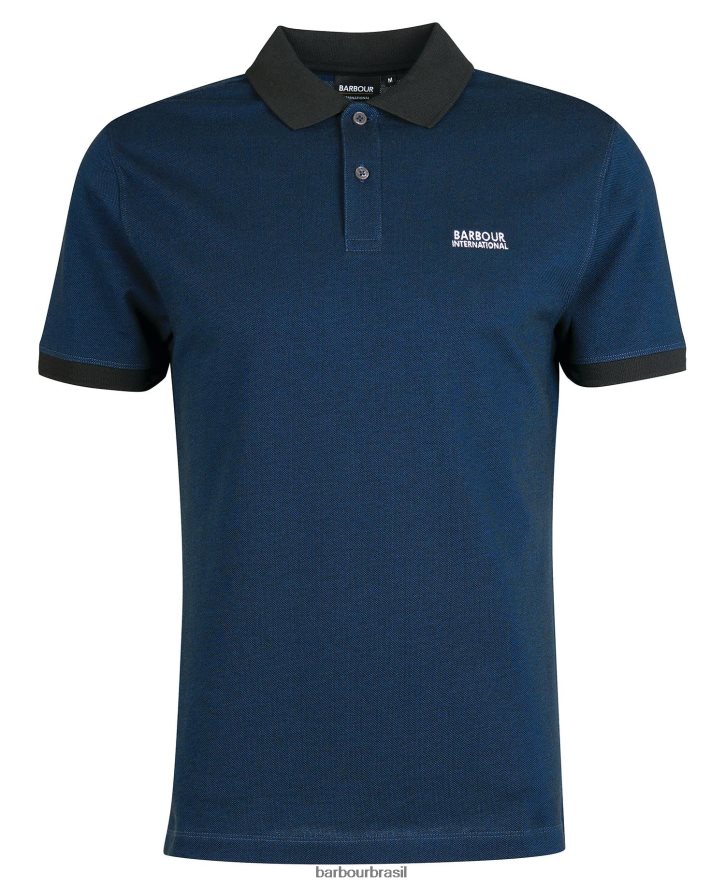 roupas Barbour camisa pólo milton azul profundo homens NH4442733