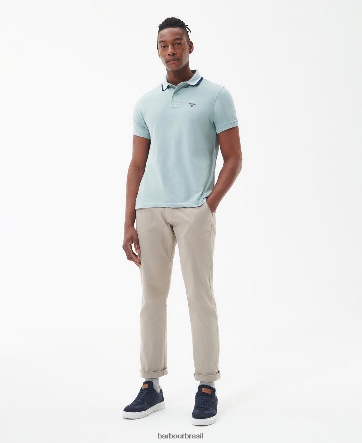 roupas Barbour camisa pólo otterburn azeitona queimada homens NH4442538