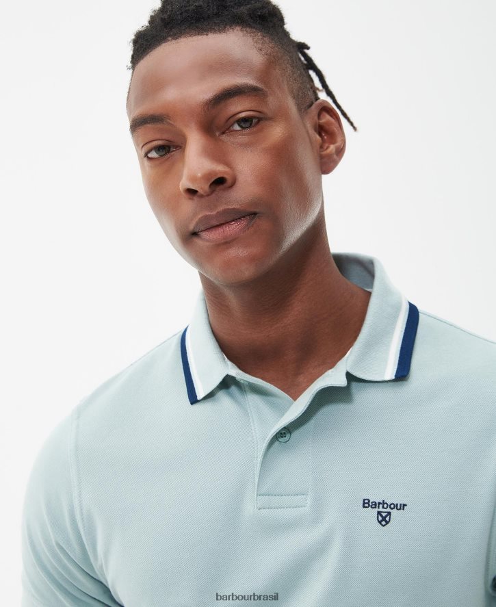 roupas Barbour camisa pólo otterburn azeitona queimada homens NH4442538