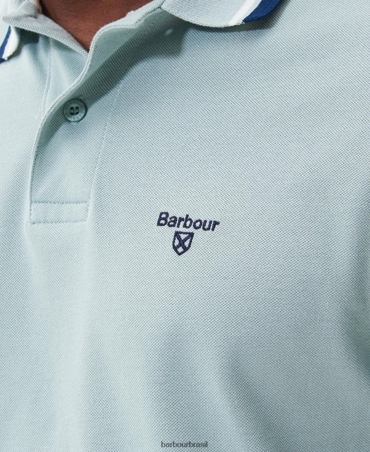 roupas Barbour camisa pólo otterburn azeitona queimada homens NH4442538