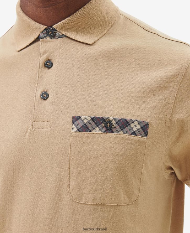 roupas Barbour camisa pólo primeiro pé de milho homens NH4442572