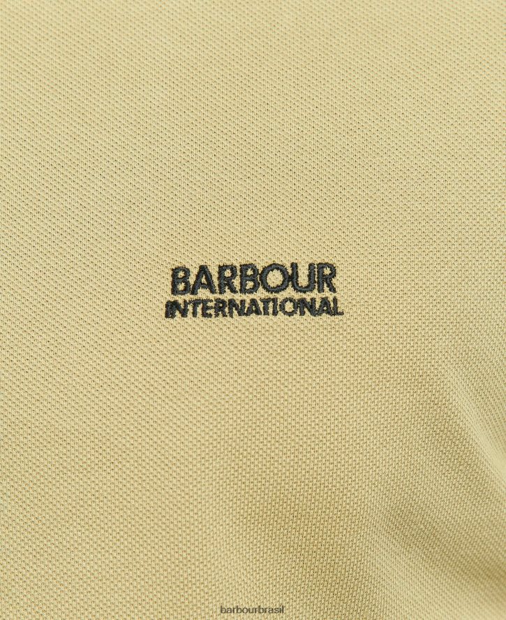 roupas Barbour camisa pólo tourer branco clássico homens NH4442695