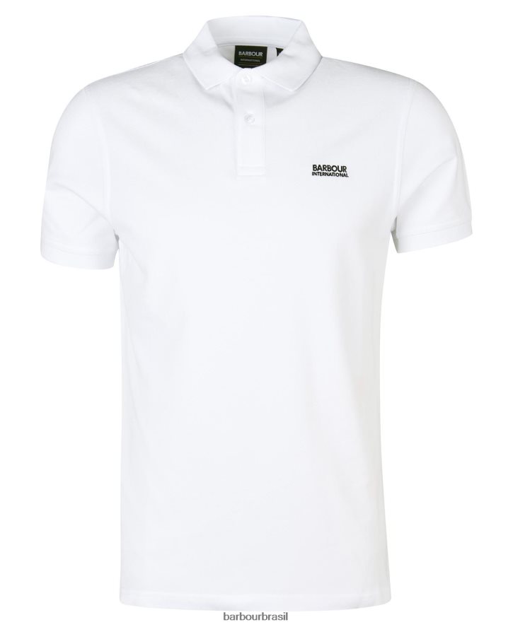 roupas Barbour camisa pólo tourer branco clássico homens NH4442718