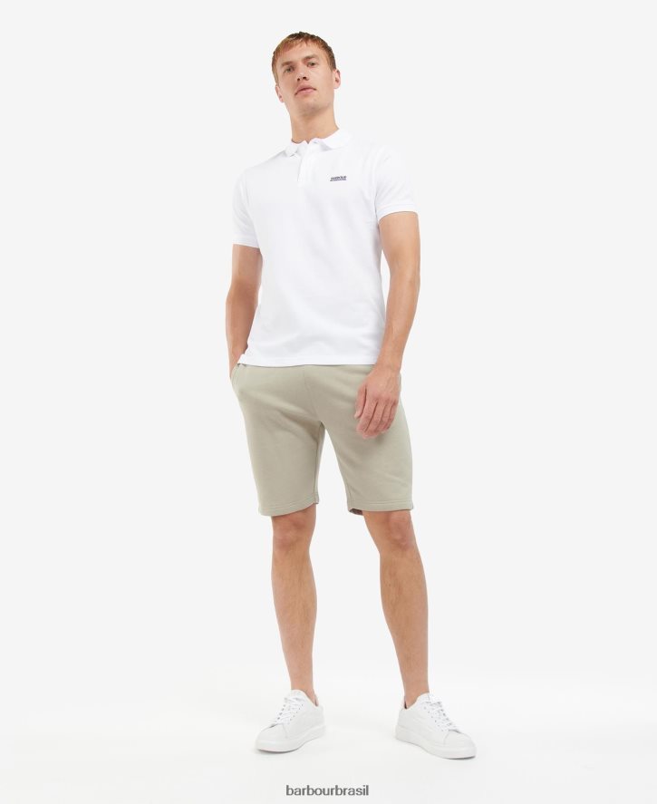 roupas Barbour camisa pólo tourer branco clássico homens NH4442718