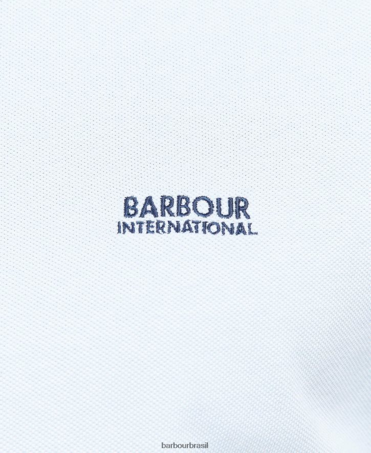 roupas Barbour camisa pólo whateley chambray azul/branco sussurrante homens NH4442705