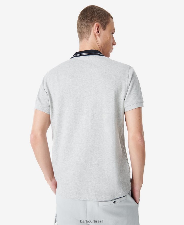 roupas Barbour camisa pólo ziggy Margarida cinzenta homens NH4442676