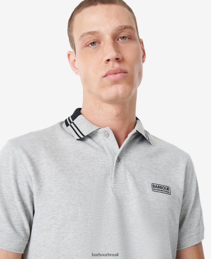 roupas Barbour camisa pólo ziggy Margarida cinzenta homens NH4442676