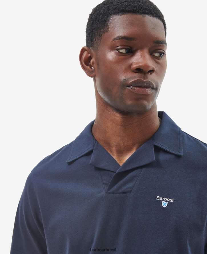 roupas Barbour camisa polo consett branco clássico homens NH4442559