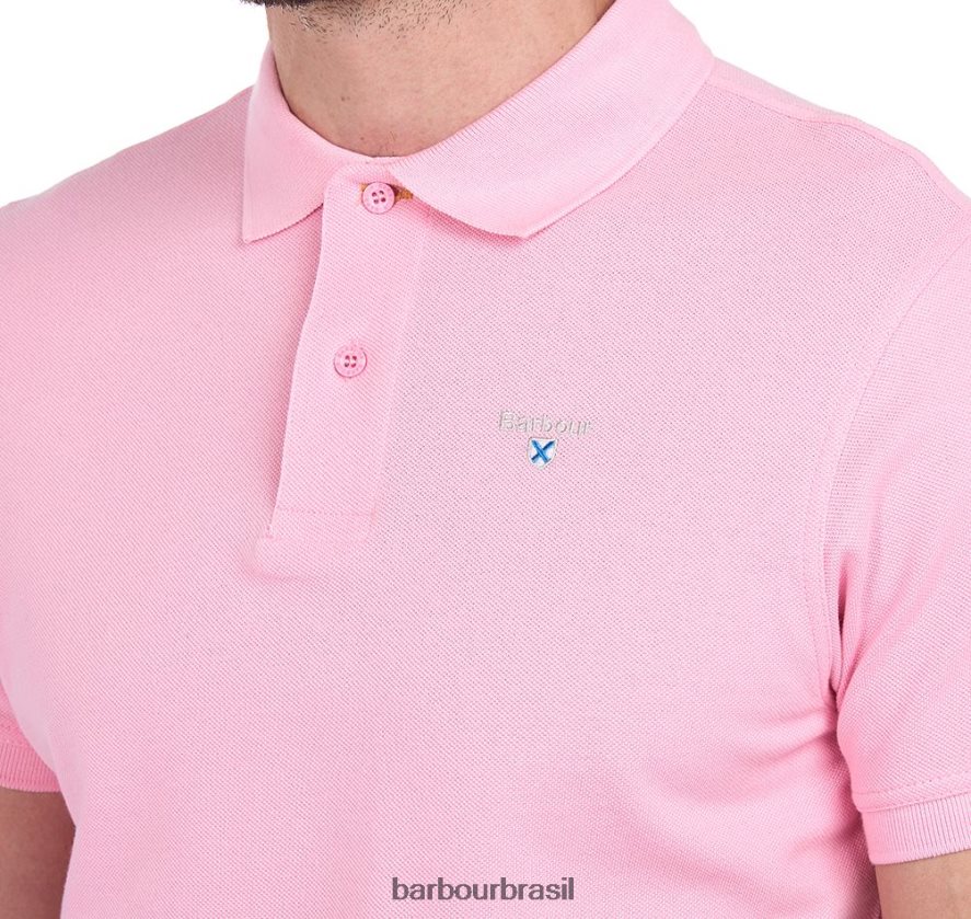 roupas Barbour camisa polo esportiva Margarida cinzenta homens NH4442546