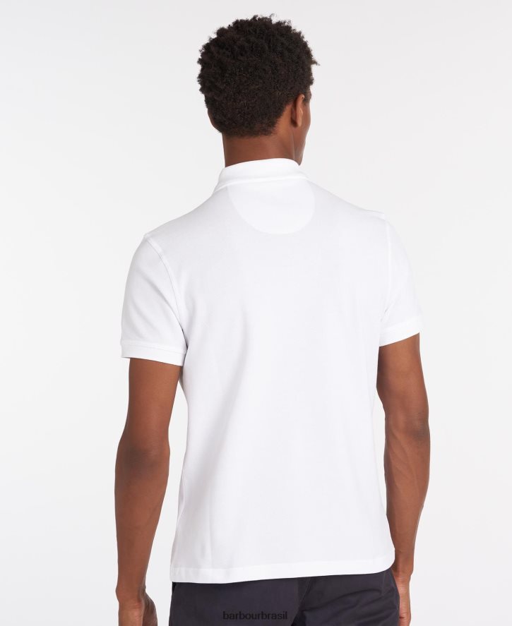 roupas Barbour camisa polo esportiva azul atlântico homens NH4442576