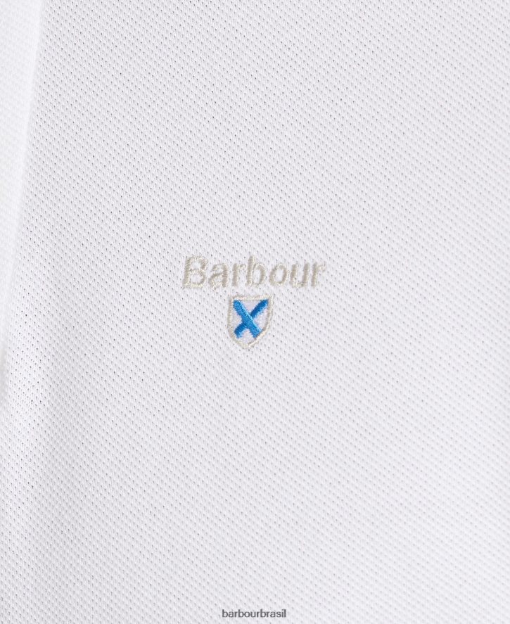 roupas Barbour camisa polo esportiva azul atlântico homens NH4442576