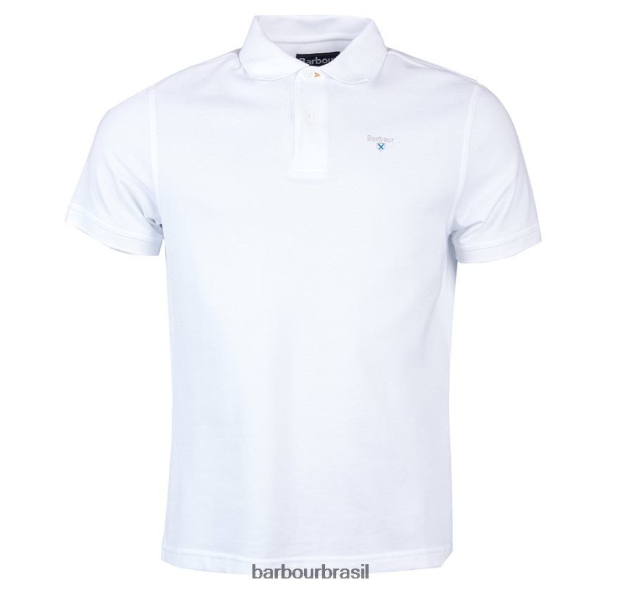 roupas Barbour camisa polo esportiva azul atlântico homens NH4442576
