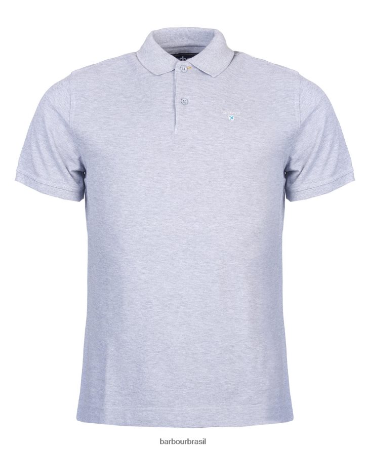 roupas Barbour camisa polo esportiva azul atlântico homens NH4442578