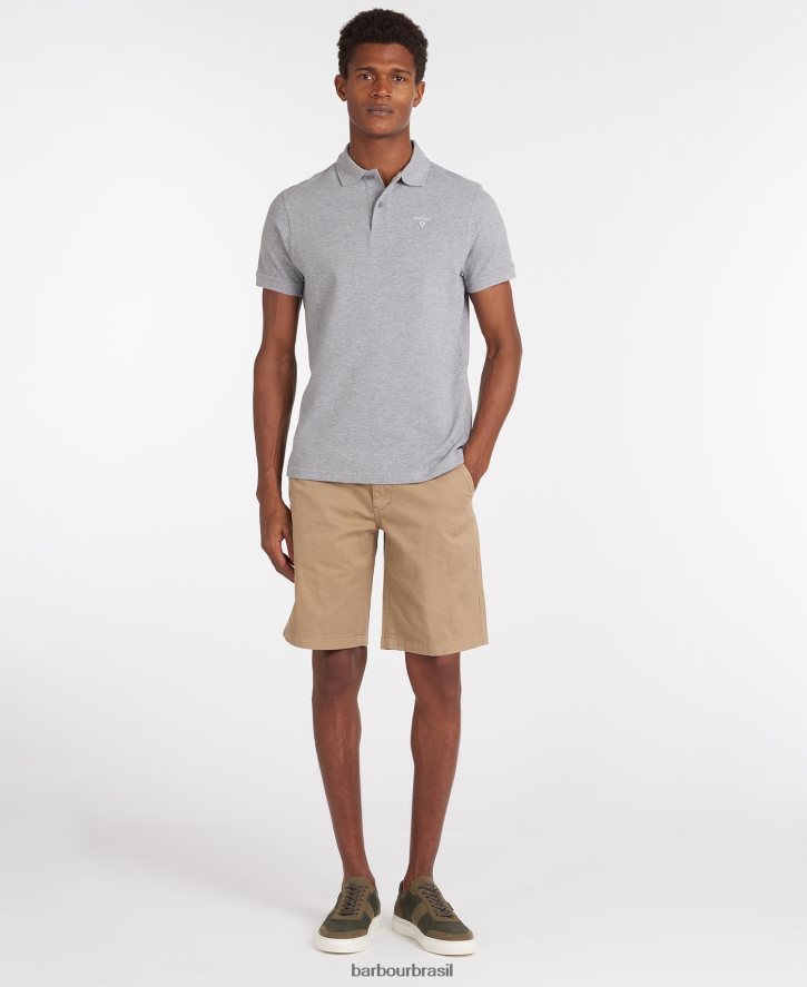 roupas Barbour camisa polo esportiva azul atlântico homens NH4442578