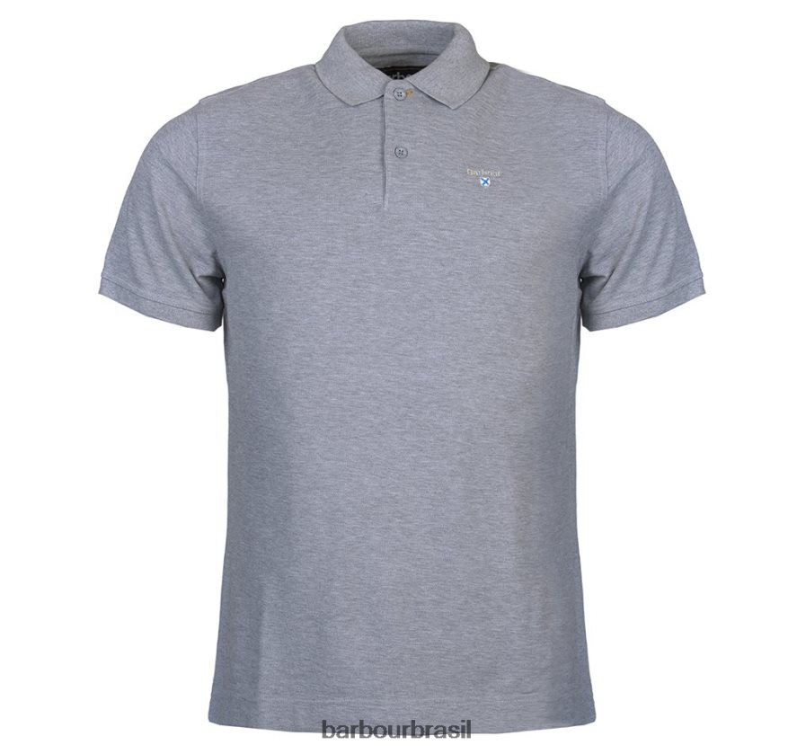 roupas Barbour camisa polo esportiva azul atlântico homens NH4442578