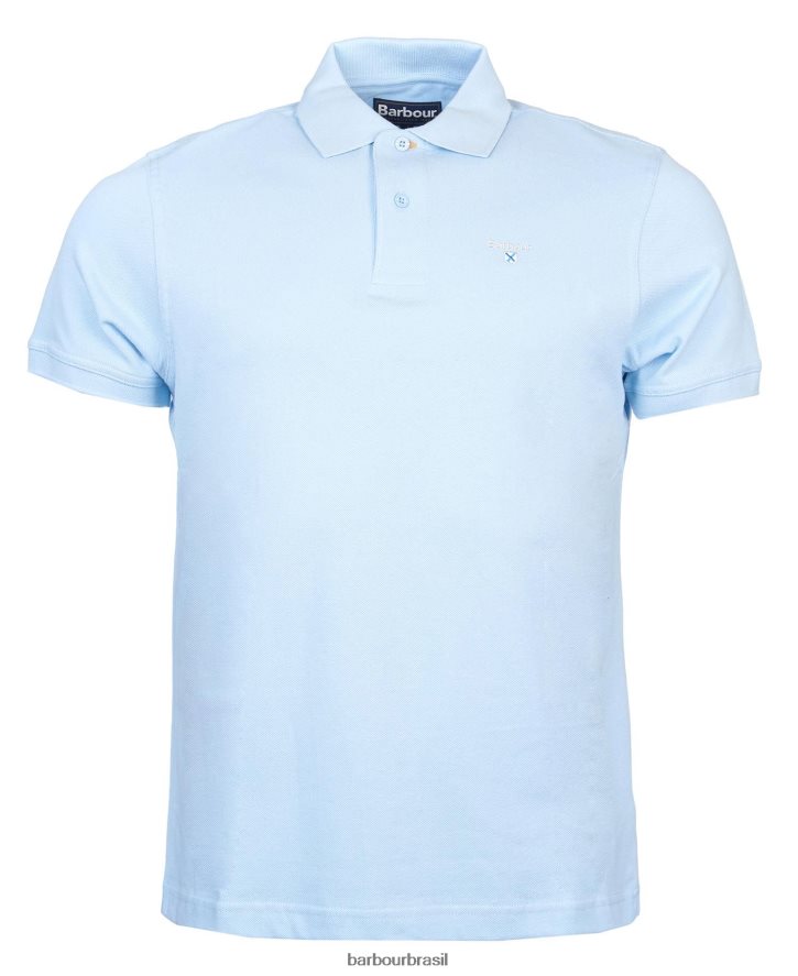 roupas Barbour camisa polo esportiva azul atlântico homens NH4442605