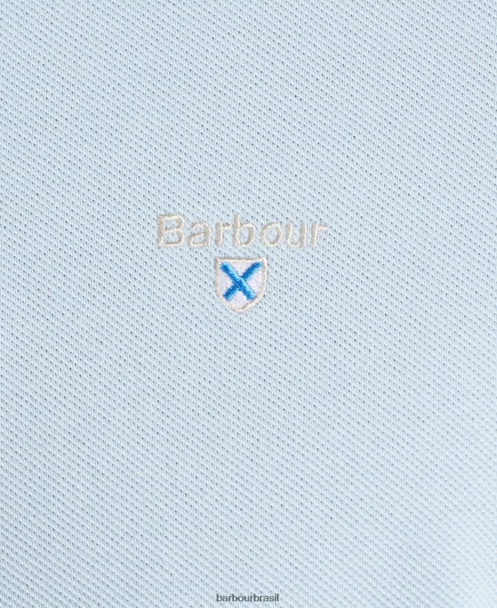 roupas Barbour camisa polo esportiva azul atlântico homens NH4442605