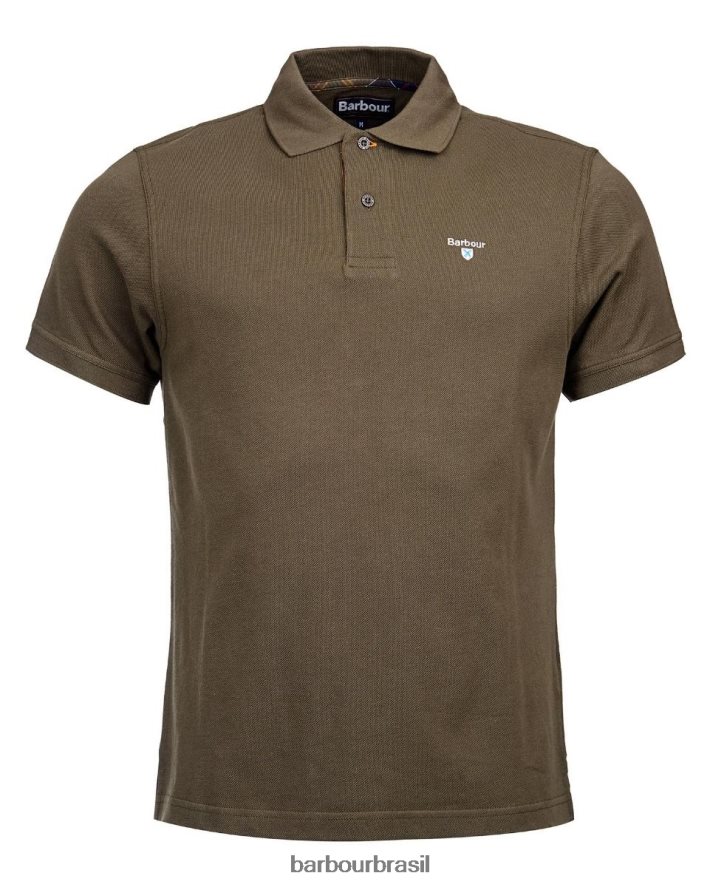 roupas Barbour camisa polo esportiva céu homens NH4442584