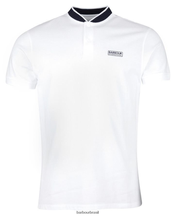 roupas Barbour camisa polo esportiva colla manga curta céu branco/noturno homens NH4442683
