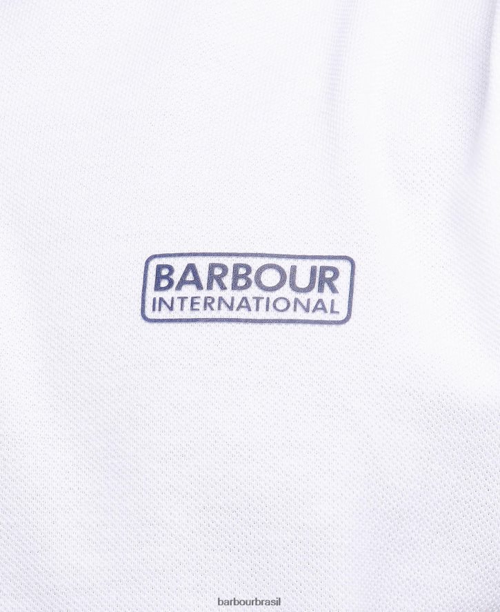 roupas Barbour camisa polo esportiva colla manga curta céu branco/noturno homens NH4442683
