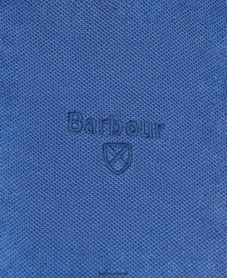 roupas Barbour camisa polo esportiva lavada céu homens NH4442564