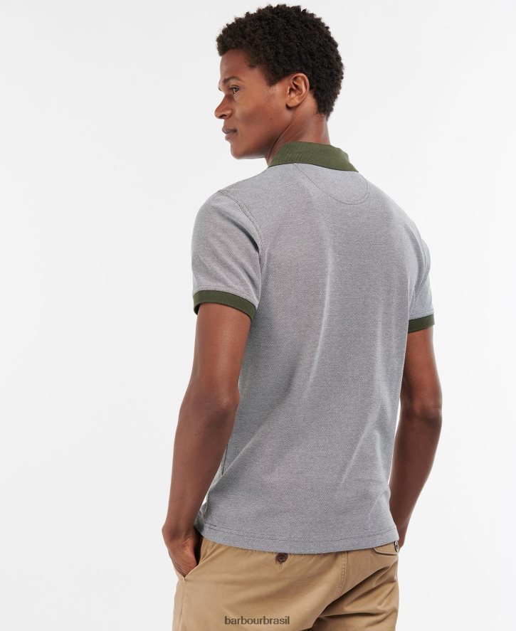 roupas Barbour camisa polo esportiva mix preto homens NH4442602