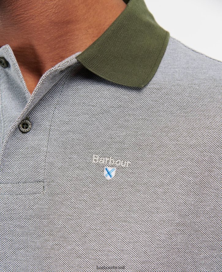 roupas Barbour camisa polo esportiva mix preto homens NH4442602