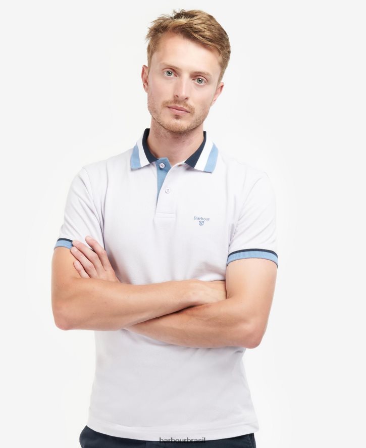 roupas Barbour camisa polo finkle azeitona branqueada homens NH4442685