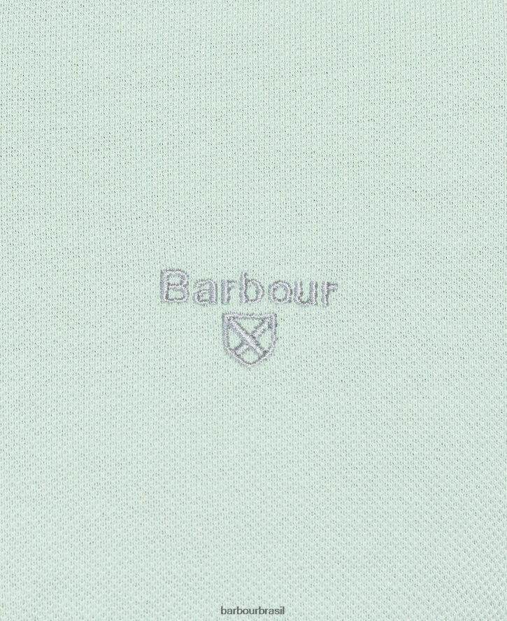 roupas Barbour camisa polo finkle hortelã empoeirada homens NH4442621