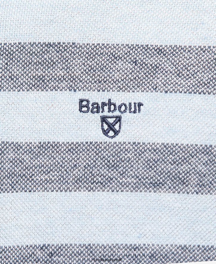 roupas Barbour camisa polo listrada thorley Pó azul homens NH4442716
