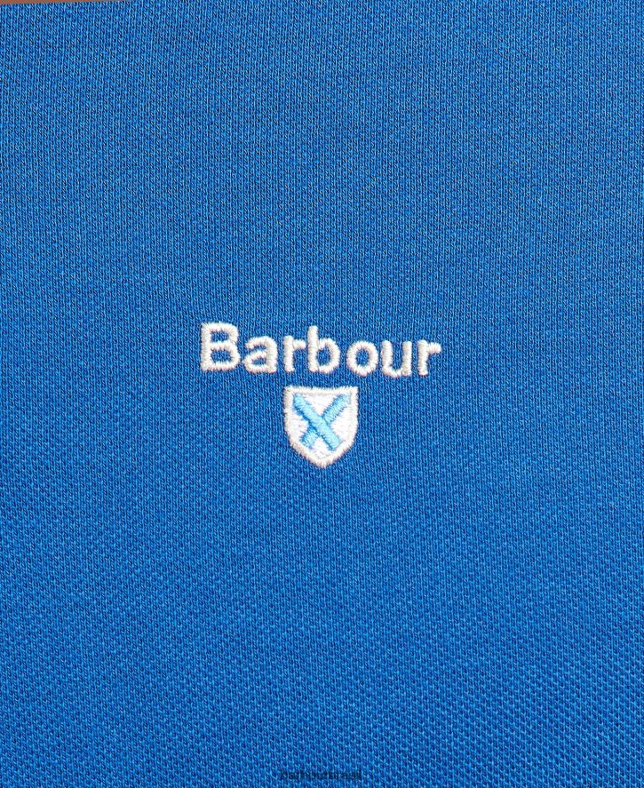 roupas Barbour camisa polo lynton azul mônaco homens NH4442616