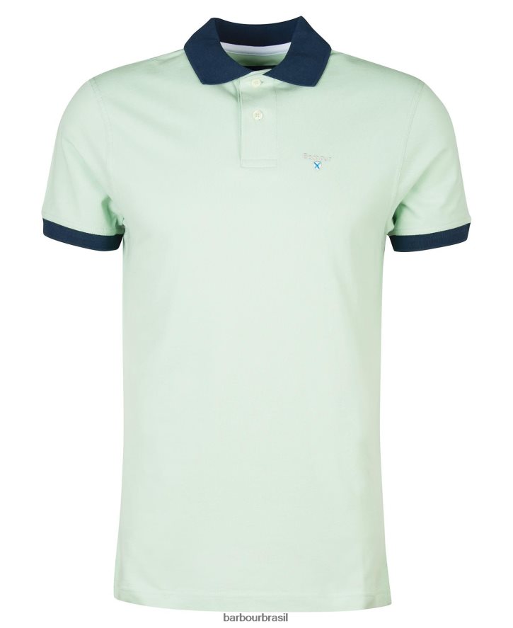 roupas Barbour camisa polo lynton azul mônaco homens NH4442713