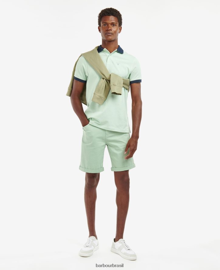 roupas Barbour camisa polo lynton azul mônaco homens NH4442713