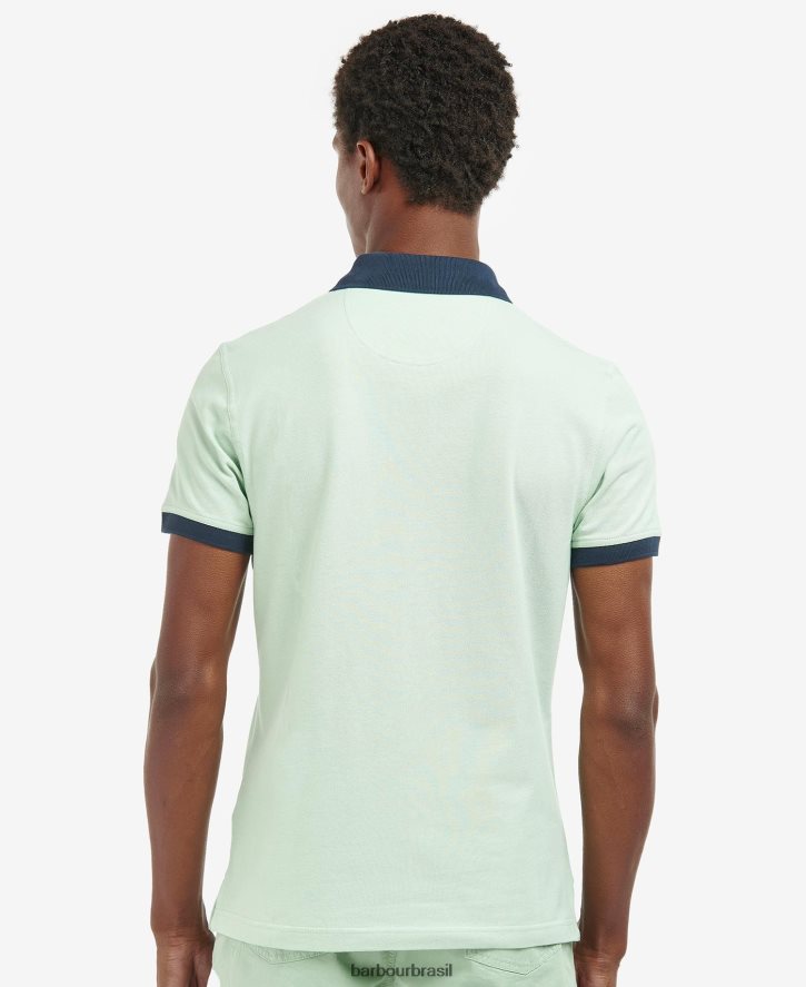 roupas Barbour camisa polo lynton azul mônaco homens NH4442713