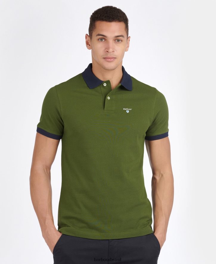 roupas Barbour camisa polo lynton herança azul homens NH4442547