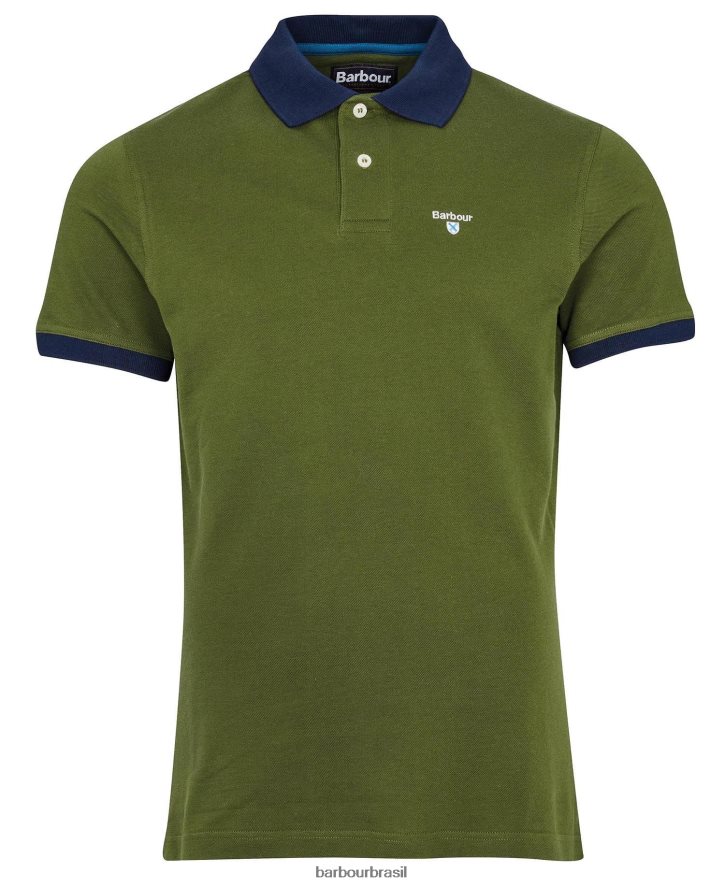 roupas Barbour camisa polo lynton herança azul homens NH4442547