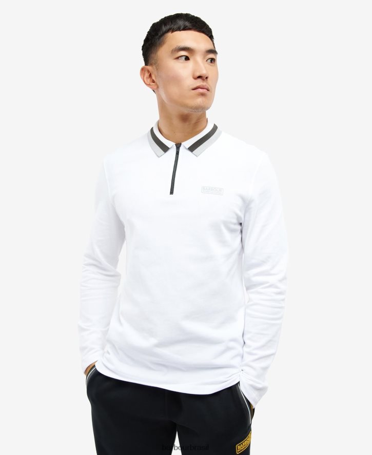 roupas Barbour camisa polo manga longa adisham branco homens NH4442741