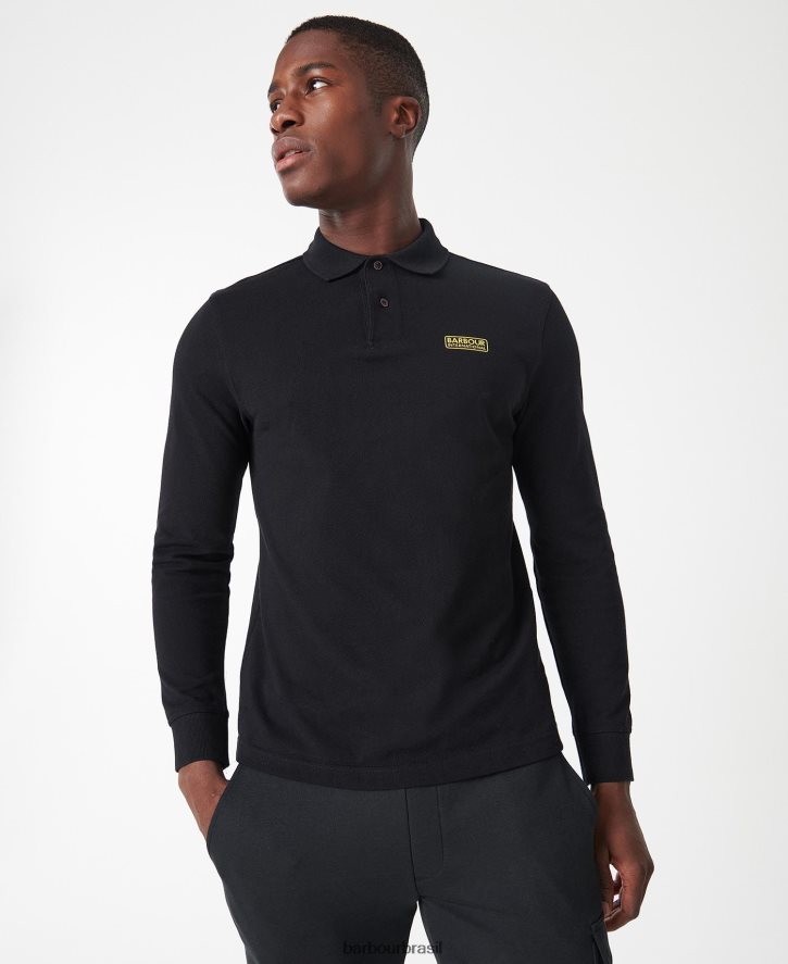 roupas Barbour camisa polo manga longa internacional marinha internacional homens NH4442662