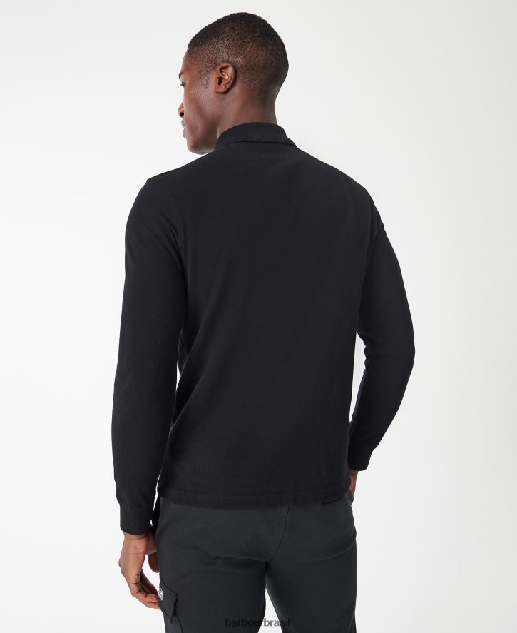 roupas Barbour camisa polo manga longa internacional marinha internacional homens NH4442662