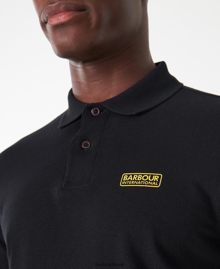 roupas Barbour camisa polo manga longa internacional marinha internacional homens NH4442662